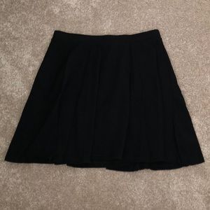 Plain Solid Black Lily White Casual Skirt